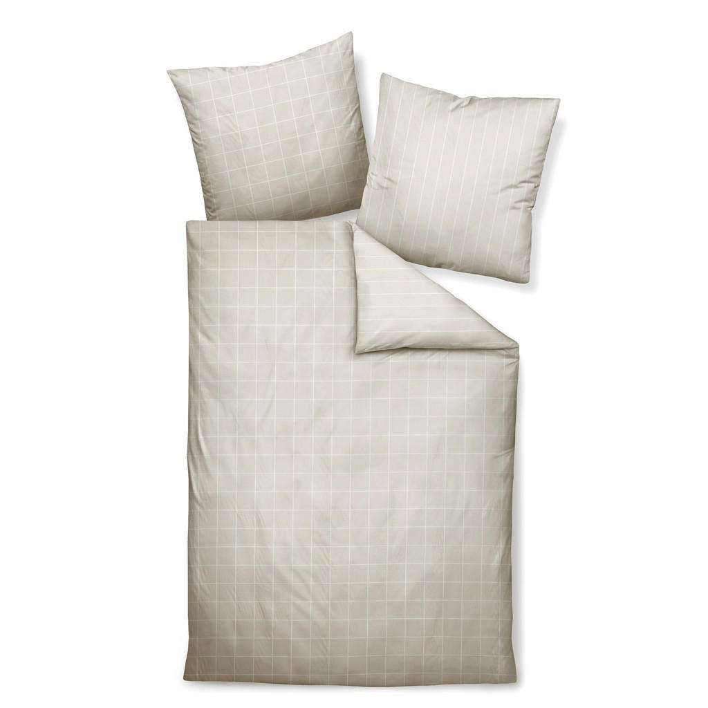 BETTWÄSCHE Makosatin Naturfarben, Weiß 155/220 cm