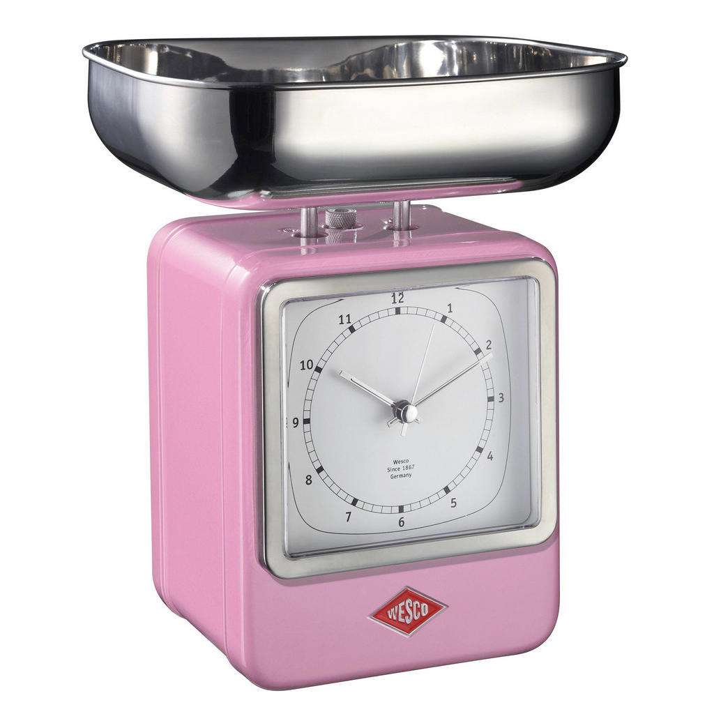 Retro Küchenwaage mit Uhr