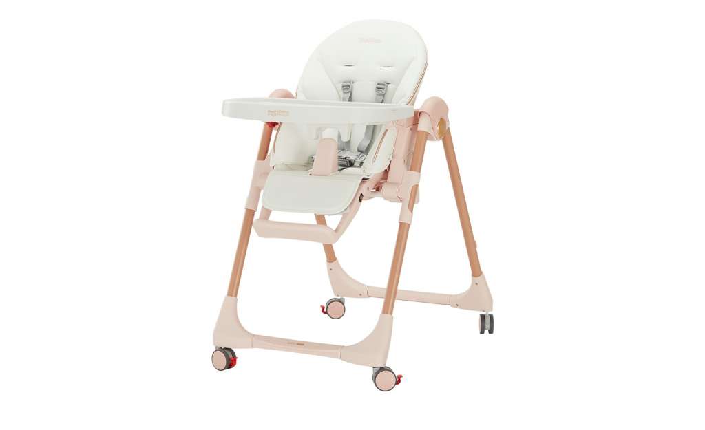 Peg Perego Hochstuhl  Prima Pappa Follow me ¦ rosa/pink ¦ Gestell Aluminium eloxiert, Esstablett: Kunststoff, Bezug: 100% Polyester, Polsterung: 100% Polyester, Fußablage:  Kunststoff ¦ Maße (cm): B: 55 H: 104 T: 75 Baby > Babymöbel > Hochstühle -
