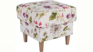 Max Winzer® Polsterhocker »Luke«, mit Kederverzierung, mit Blumenmuster