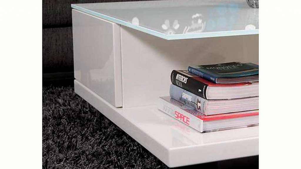 SalesFever Couchtisch, Tischplatte aus gehärtetem Kristallglas