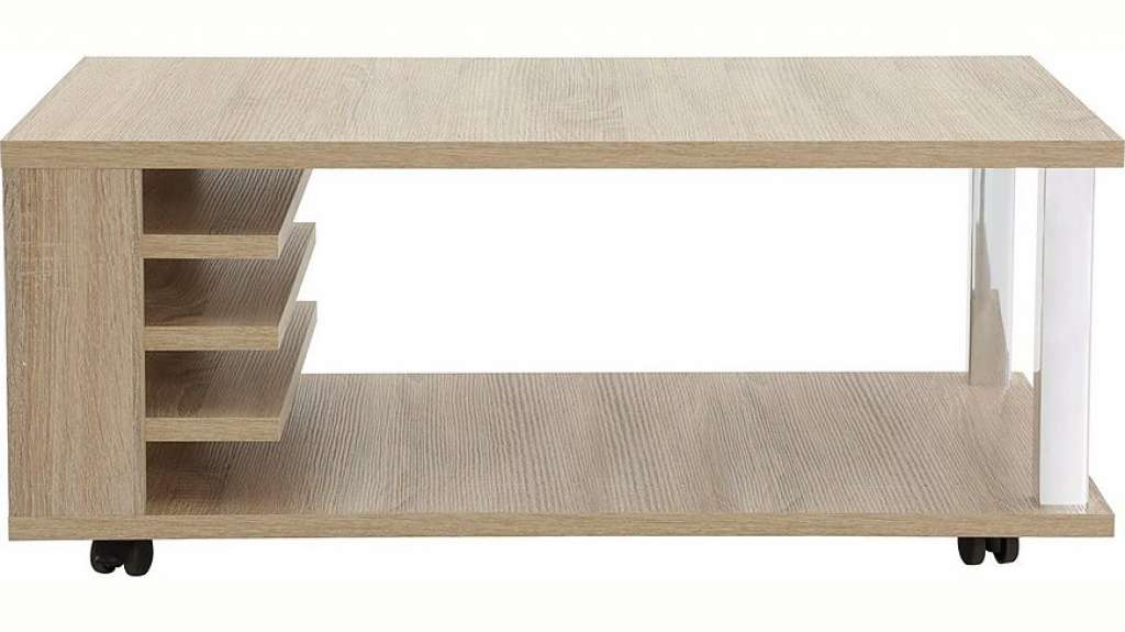 HELA Couchtisch, auf Rollen und mit 3 Ablagef„chern