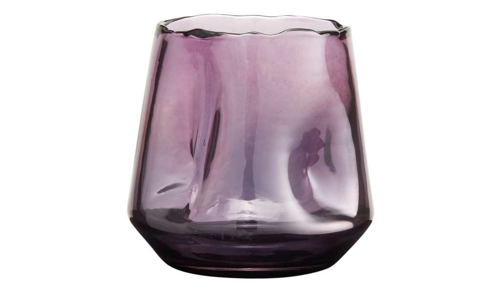 Windlicht ¦ lila/violett ¦ Glas  ¦ Maße (cm): H: 10,5 Ø: 9.5 Dekoration > Laternen & Windlichter - Höffner