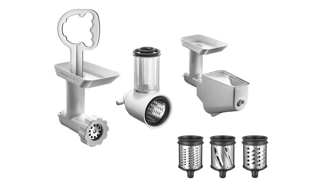 KitchenAid Raspel- und Reibenpaket  5KSMEMVSC ¦ weiß ¦ Edelstahl, Kunststoff Elektrokleingeräte > Mixen, Zerkleinern & Entsaften - Höffner