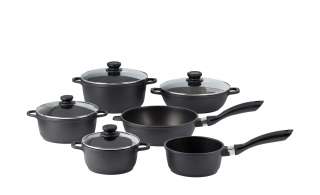 KHG Topfset, 6-teilig  Paula ¦ schwarz ¦ Aluminium-Guss Töpfe & Pfannen & Zubehör > Topf und Pfannen-Sets - Höffner