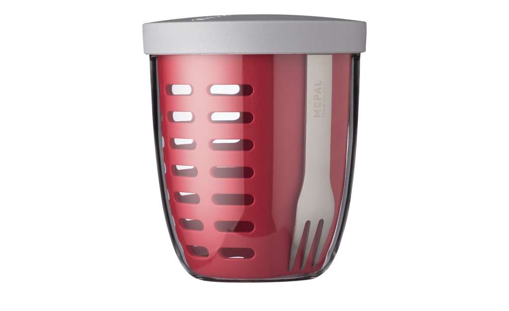 Rosti Mepal Fruitpot To Go  Ellipse ¦ rot ¦ Kunststoff, Edelstahl ¦ Maße (cm): H: 12,7 Ø: 10.7 Küchenzubehör & Helfer > Vorratsbehälter - Höffner