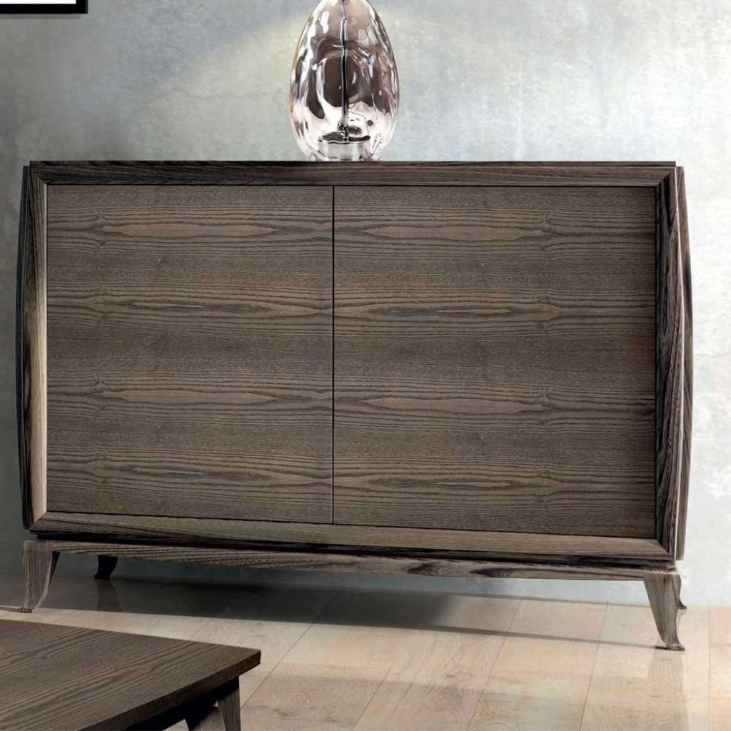 Sideboard in Esche dunkel furniert zwei Türen