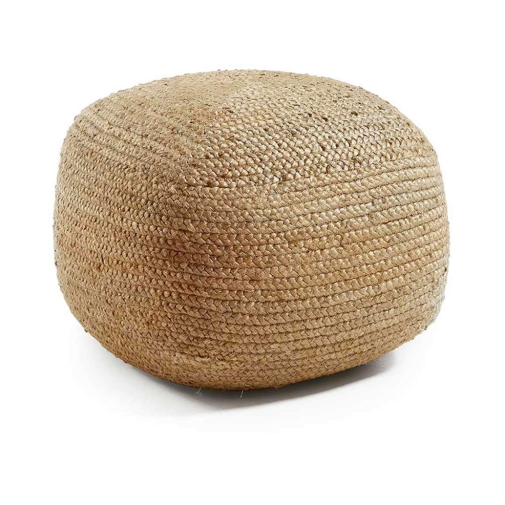 Sitzpouf aus Jute handgearbeitet