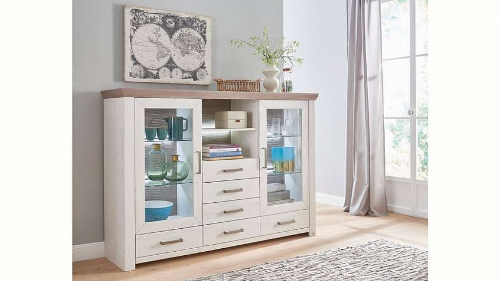 set one by Musterring Highboard »york«, Typ 56, Pino Aurelio, Breite 184 cm