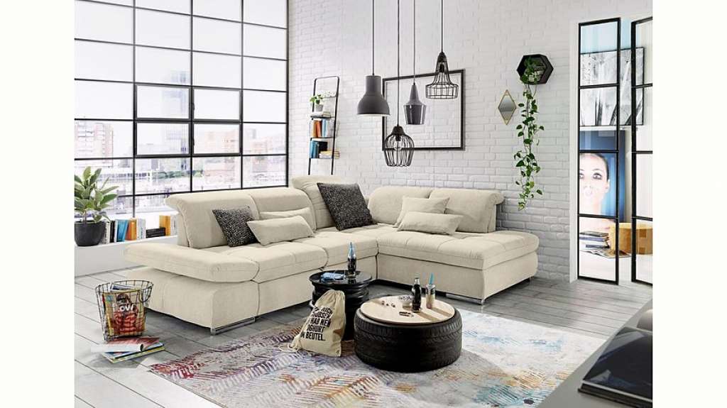set one by Musterring Ecksofa »SO4100«, Ottomane links oder rechts bestellbar, wahlweise mit Bettfunktion