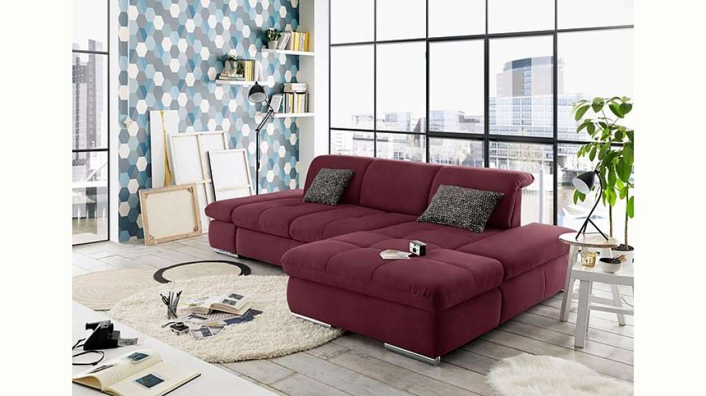 set one by Musterring Ecksofa »SO4100«, Recamiere links oder rechts, wahlweise mit Bettfunktion