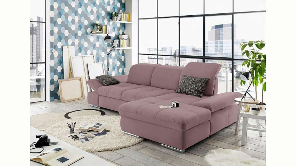 set one by Musterring Ecksofa »SO4100«, Recamiere links oder rechts, wahlweise mit Bettfunktion