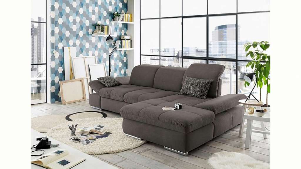 set one by Musterring Ecksofa »SO4100«, Recamiere links oder rechts, wahlweise mit Bettfunktion