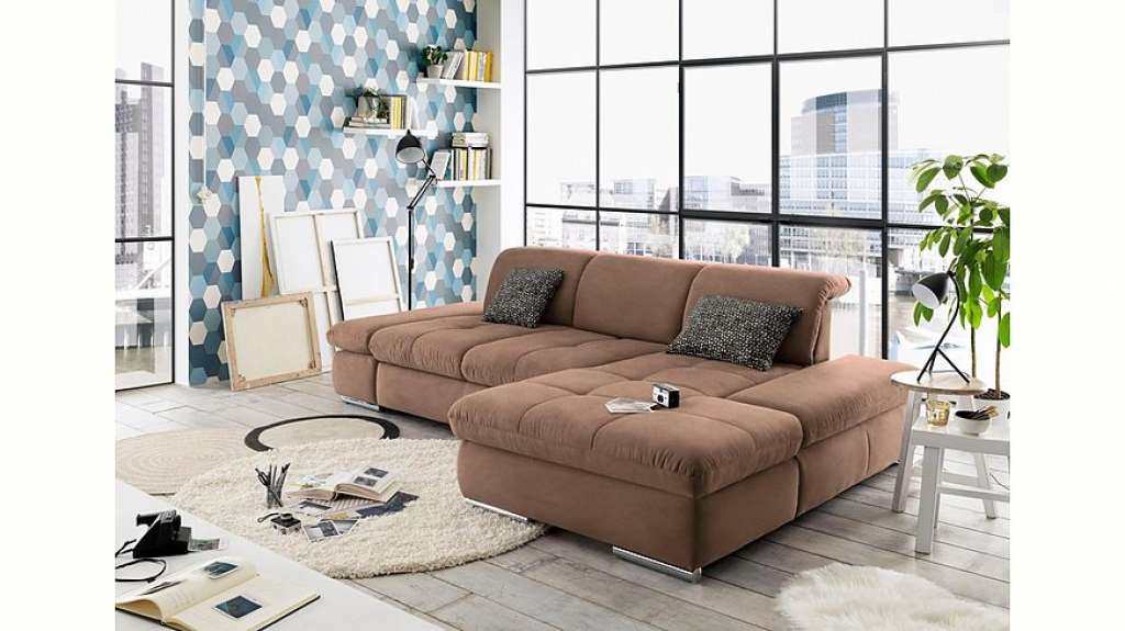 set one by Musterring Ecksofa »SO4100«, Recamiere links oder rechts, wahlweise mit Bettfunktion