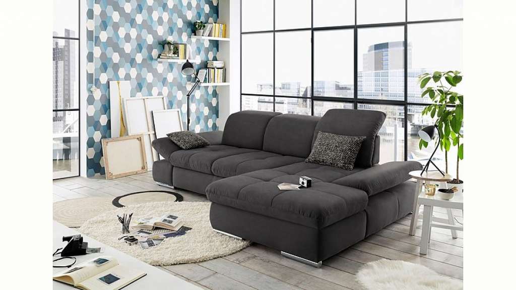 set one by Musterring Ecksofa »SO4100«, Recamiere links oder rechts, wahlweise mit Bettfunktion