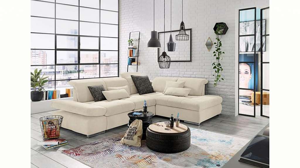 set one by Musterring Ecksofa »SO4100«, Recamiere links oder rechts, wahlweise mit Bettfunktion