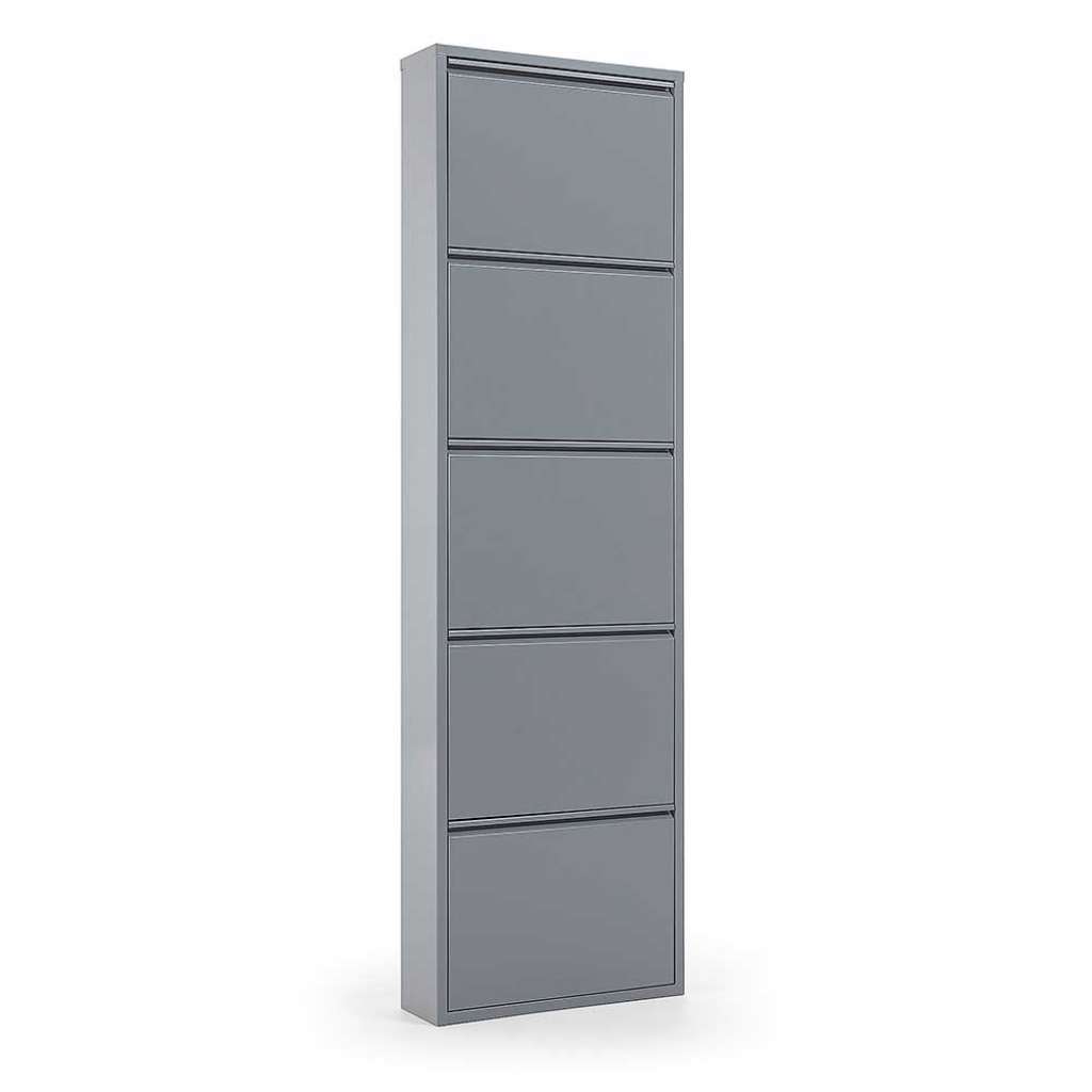 Hängeschuhschrank in Grau 5 Klappen