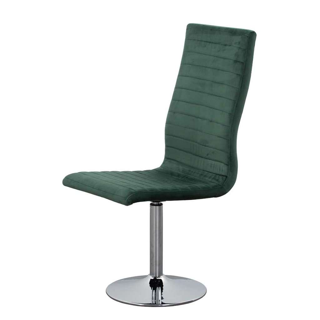 Drehbare Küchenstühle in Dunkelgrün Samt hoher Lehne (4er Set)