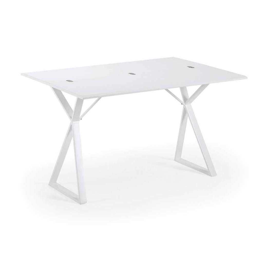 Tisch in Weiß 130 cm breit