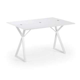 Tisch in Weiß 130 cm breit