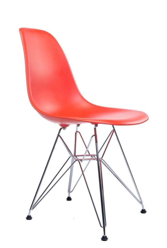 Vitra - DSR Eames Plastic Sidechair - poppy red - Sitzhöhe 43 cm - indoor