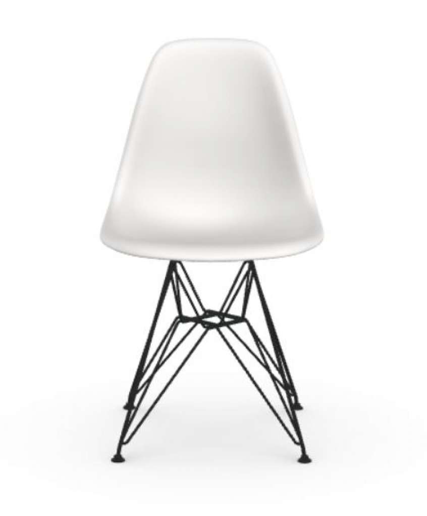 Vitra - DSR Eames Plastic Sidechair - weiß - Sitzhöhe 43 cm - indoor