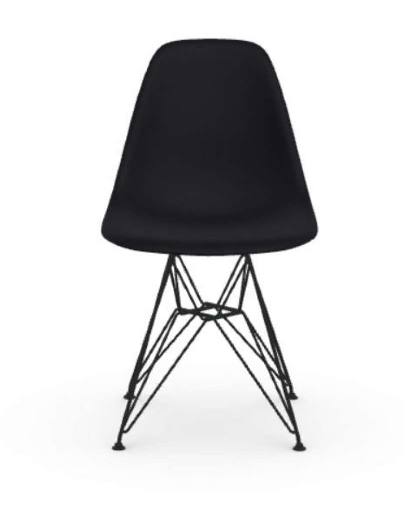 Vitra - DSR Eames Plastic Sidechair - eisgrau - Sitzhöhe 43 cm - indoor