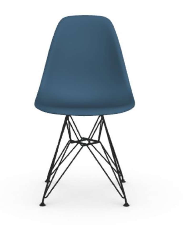 Vitra - DSR Eames Plastic Sidechair - moosgrau - Sitzhöhe 43 cm - indoor