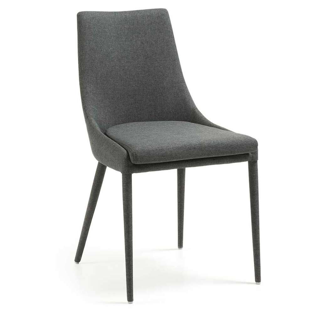 Webstoff Stühle in Dunkelgrau 50 cm Sitzhöhe (2er Set)
