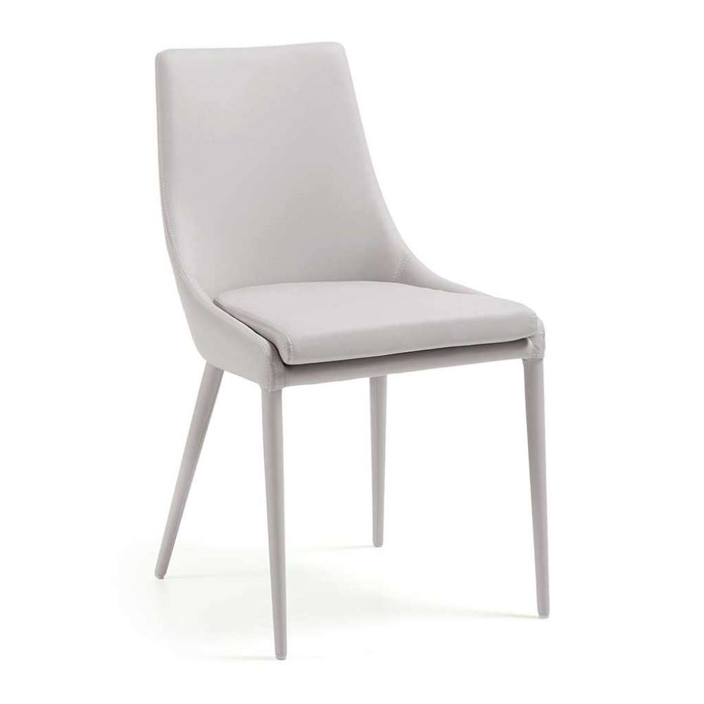 Küchenstühle in Beige Kunstleder 45 cm Sitztiefe (2er Set)