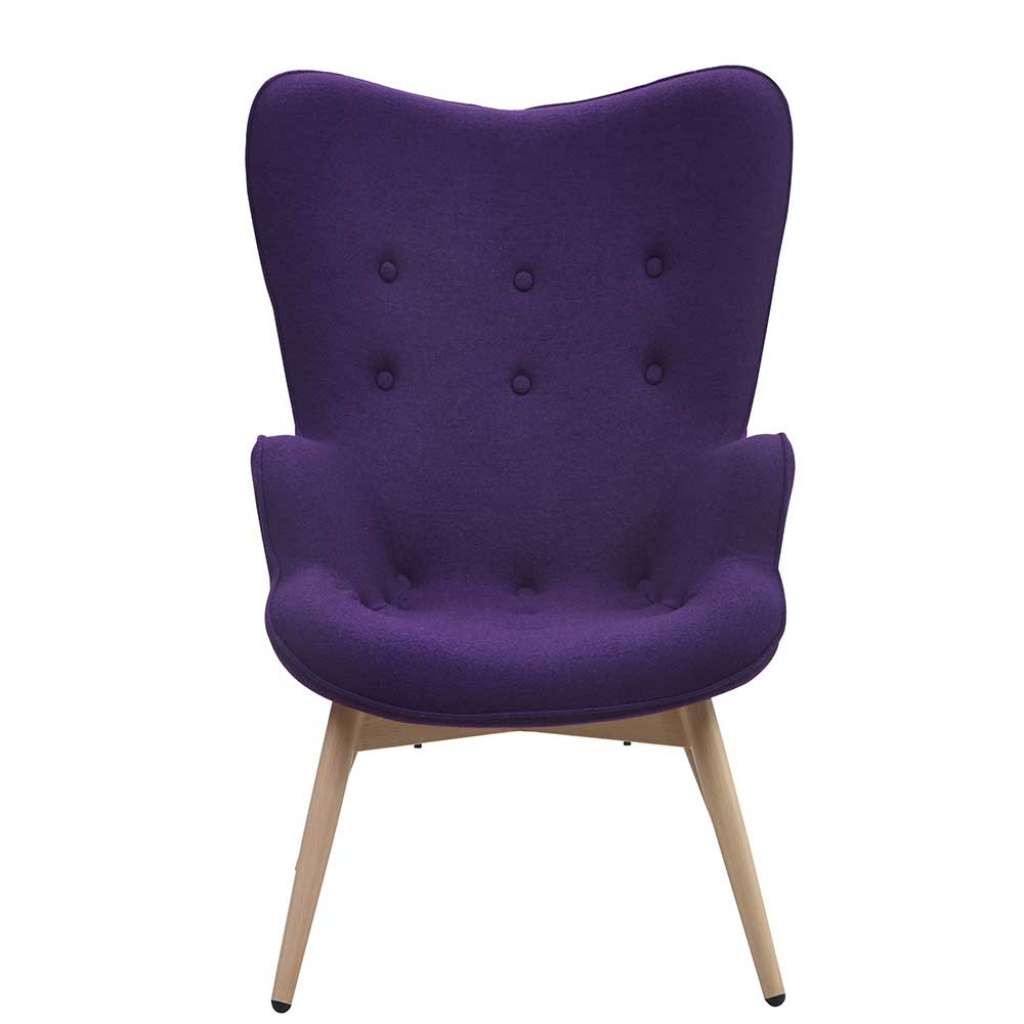 Polstersessel in Lila Webstoff Skandi Design
