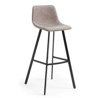 Tresenstühle in Taupe Kunstleder 80 cm Sitzhöhe (2er Set)
