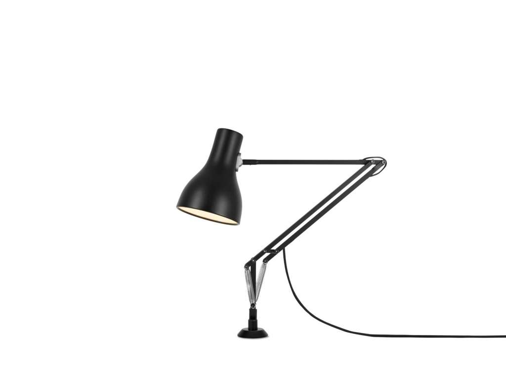 Anglepoise - Type 75™ Schreibtischleuchte -  jet schwarz - mit Tischeinsatz - indoor