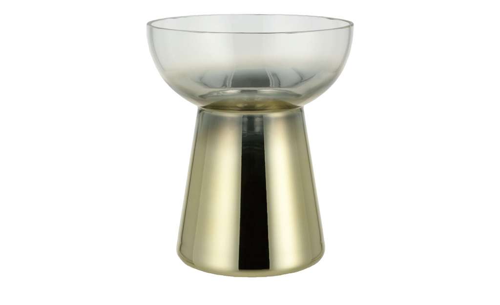 Vase ¦ gold ¦ Glas  ¦ Maße (cm): H: 15,5 Ø: 13 Dekoration > Vasen - Höffner