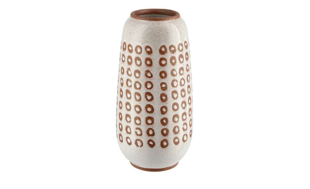 Deko Vase ¦ braun ¦ Steingut ¦ Maße (cm): B: 11,5 H: 23,5 T: 11,5 Ø: 11.5 Dekoration > Vasen - Höffner
