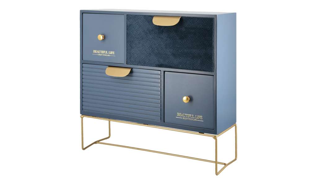 Mini-Kommode ¦ blau ¦ Maße (cm): B: 30 H: 29,6 T: 11,3 Kommoden & Sideboards > Kommoden - Höffner