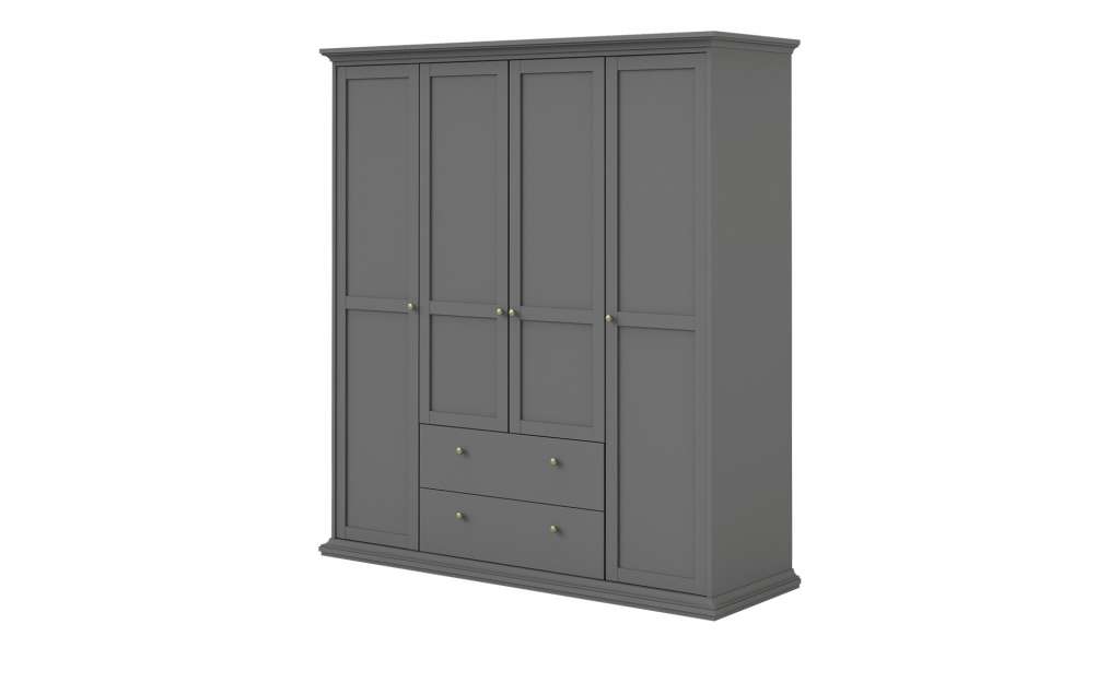 Drehtürenschrank  Bellano ¦ grau ¦ Maße (cm): B: 182 H: 201 T: 61 Schränke > Schranksysteme - Höffner