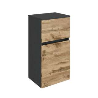 Badezimmer Unterschrank in Wildeichefarben und Anthrazit 40 cm breit