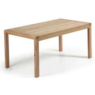 Holztisch aus Eiche massiv gewachst Kopfauszug