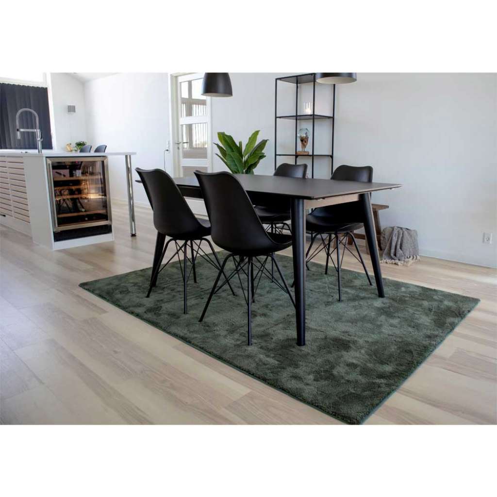 Esszimmersitzgruppe in Schwarz Skandi Design (5-teilig)