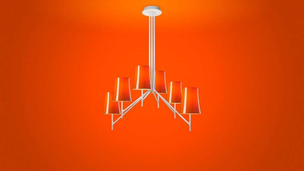 Foscarini - Birdie 9 mit Seilen Orange - indoor