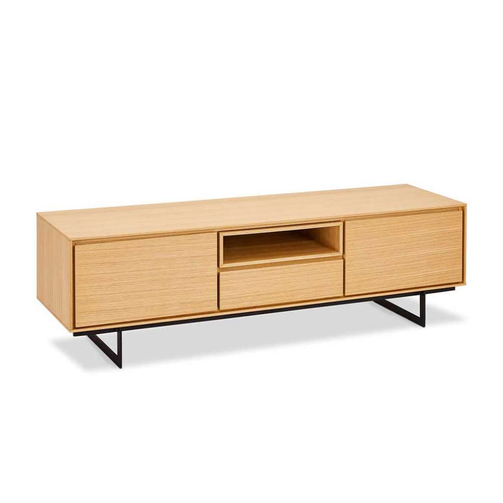 Fernsehtisch im Retrostil Eiche furniert