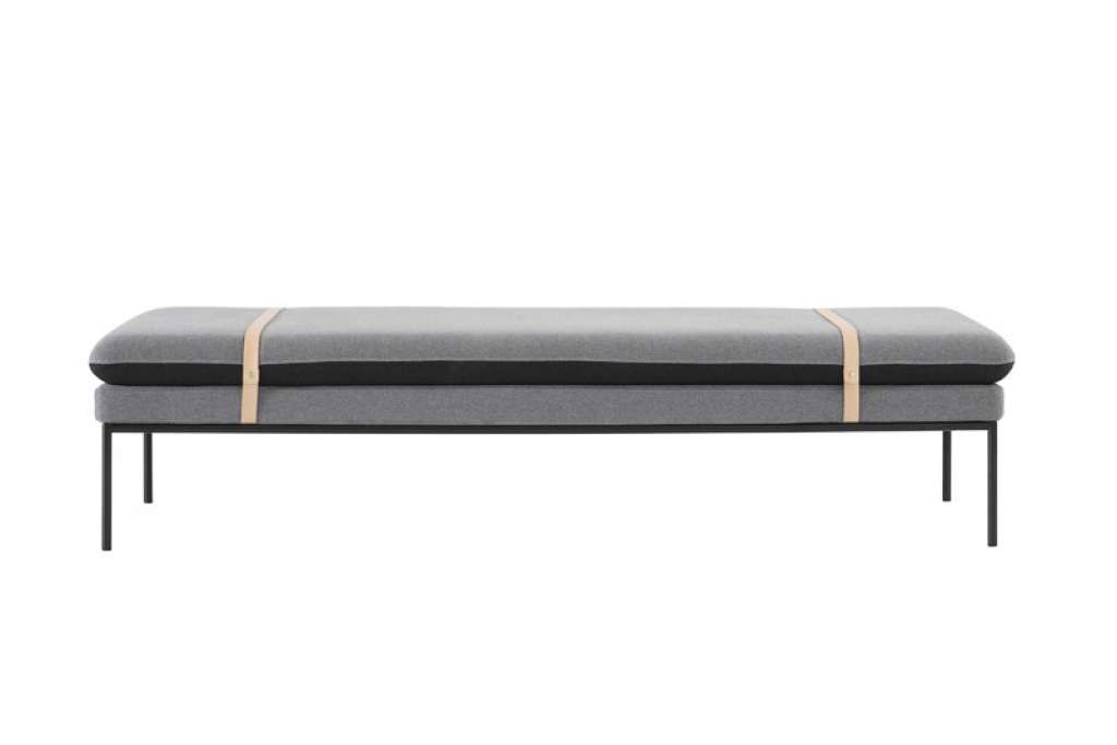 ferm LIVING - Turn Daybed - Wolle - hellgrau/dunkelgrau - indoor