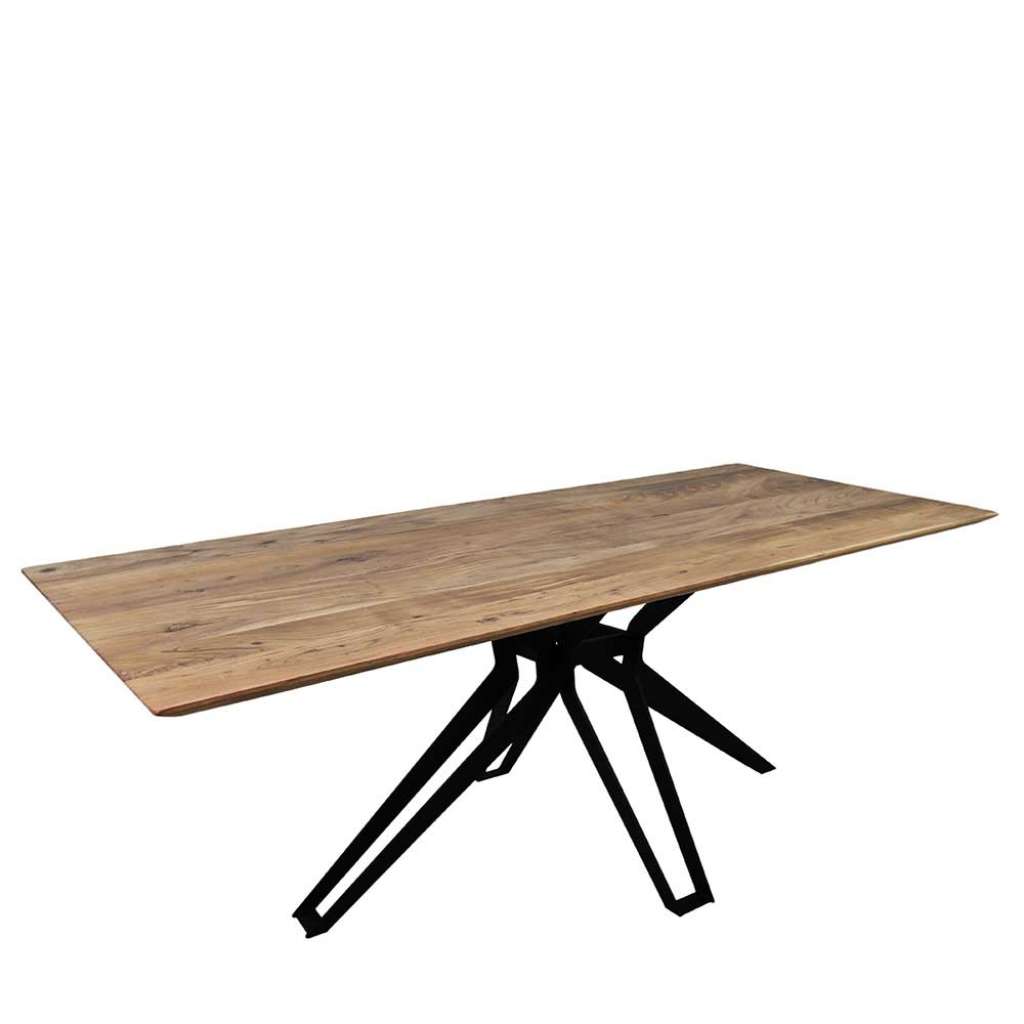 Esstisch im Loft Design Akazie Massivholz und Metall