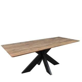 Esszimmer Tisch aus Akazie Massivholz und Metall Loft Style