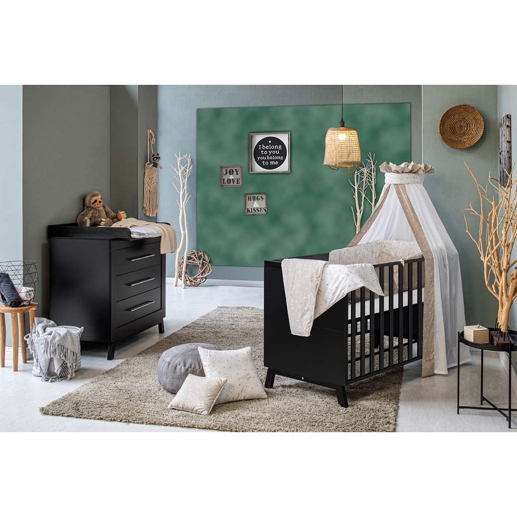 home24 Kinderzimmer-Set Miami Black (2-tlg.)
