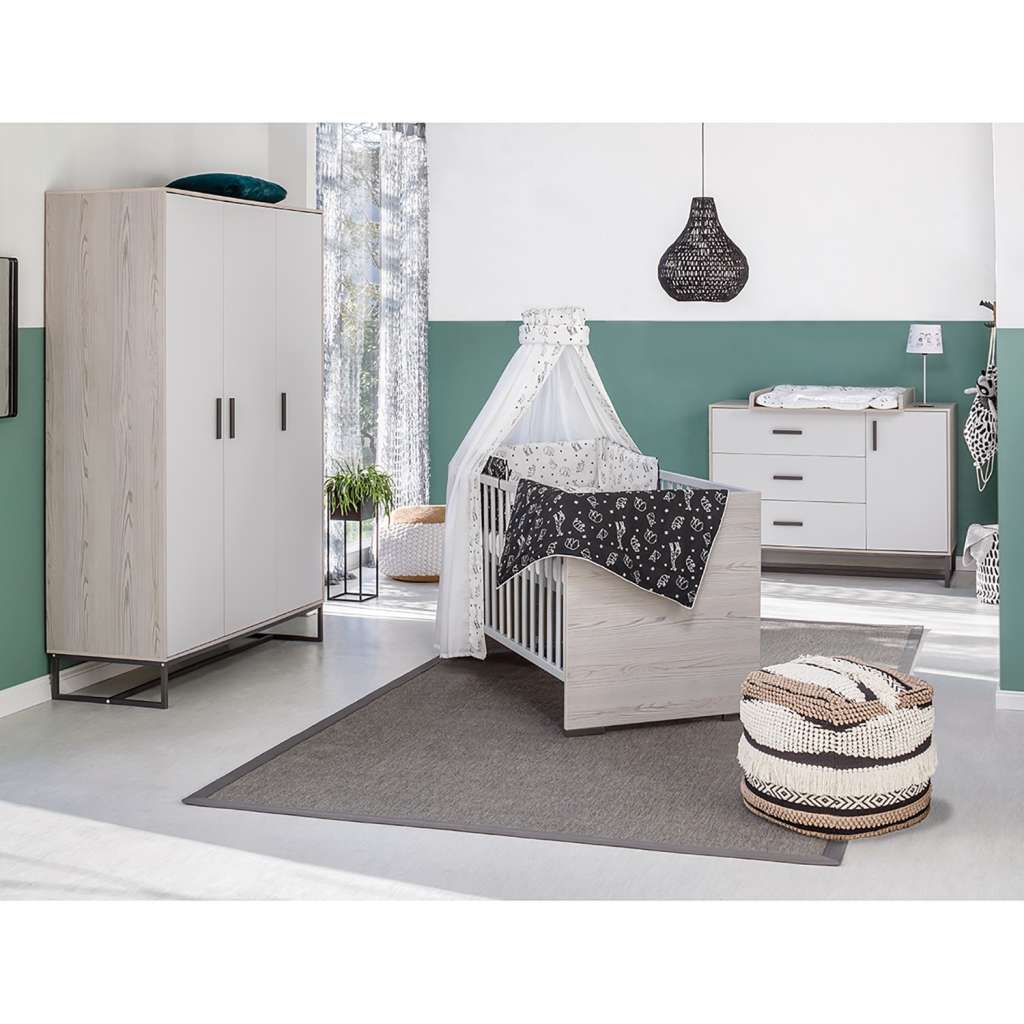 home24 Kinderzimmer-Set Pixie Grey (3-teilig)