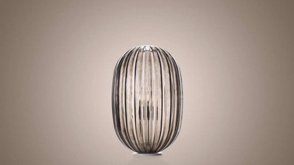 Foscarini - Plass Medium Tischleuchte Dimmer Grau - indoor
