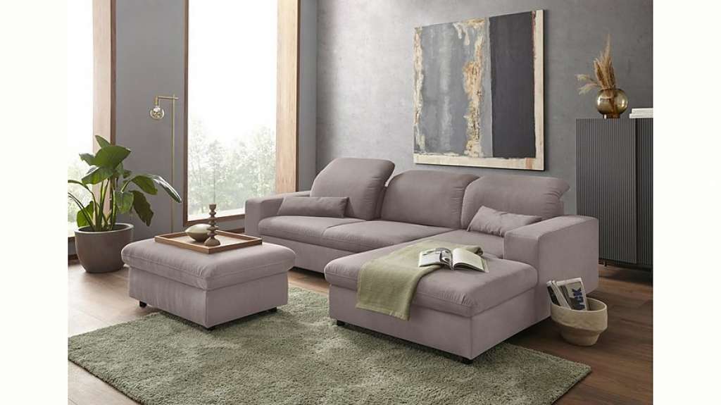 sit&more Ecksofa, inklusive Sitztiefenverstellung, wahlweise mit Bettfunktion und Kopfteilverstellung
