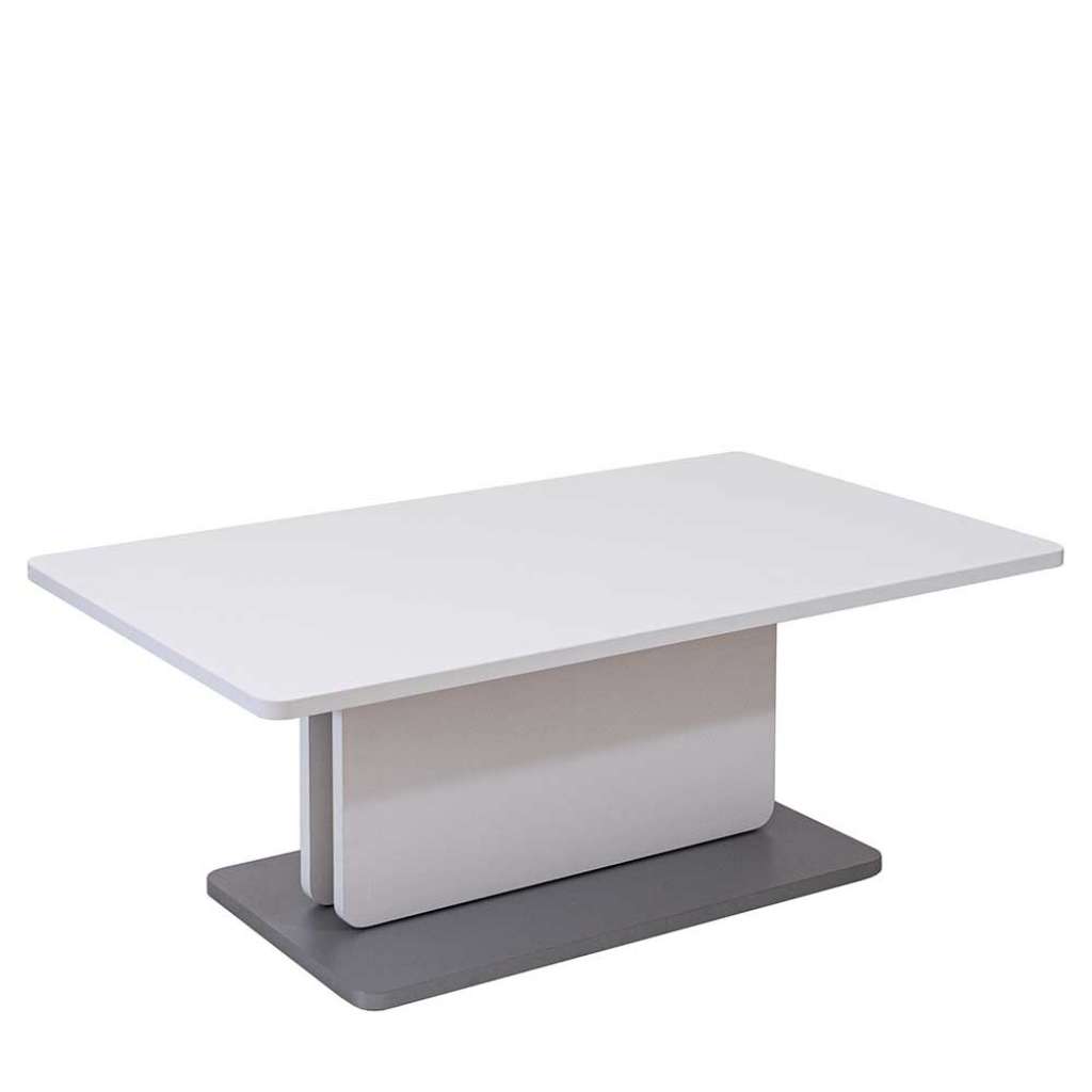 Weißer Couchtisch höhenverstellbar und verlängerbar Made in Germany